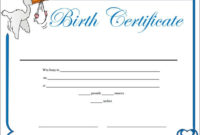Free 17+ Birth Certificate Templates In Ai | Indesign | Ms Regarding New Rabbit Birth Certificate Template Free 2019 Designs