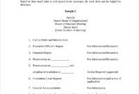 Free 6+ Nonprofit Agenda Examples &amp;amp; Sample In Pdf | Examples For Fresh Consent Agenda Template