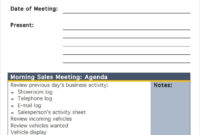 Free 7+ Sales Meeting Agenda Templates In Pdf | Ms Word In Sales Meeting Agenda Template