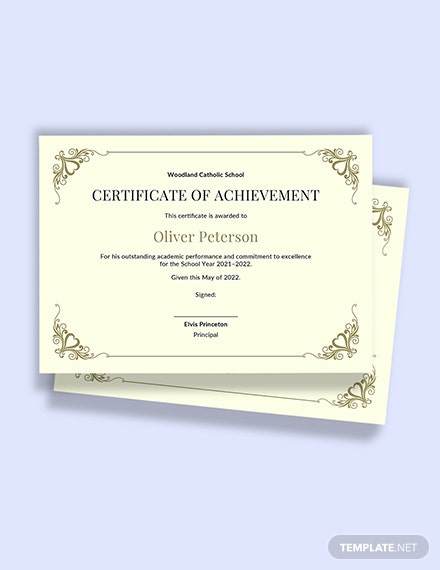 Free Academic Certificate Templates Word (Doc) | Psd For Fascinating Academic Achievement Certificate Templates
