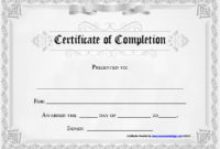 Free Anger Management Certificate Of Completion Template Inside Anger Management Certificate Template