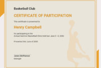 Free Basketball Certificate Templates In Microsoft Word Pertaining To Fresh Basketball Mvp Certificate Template