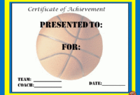 Free Basketball Certificates Templates | Activity Shelter Regarding Basketball Achievement Certificate Editable Templates