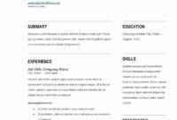 Free Blank Resume Templates For Microsoft Word With Regard To Blank Resume Templates For Microsoft Word