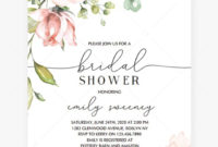 Free Bridal Shower Invitation Templates ~ Addictionary For Blank Bridal Shower Invitations Templates