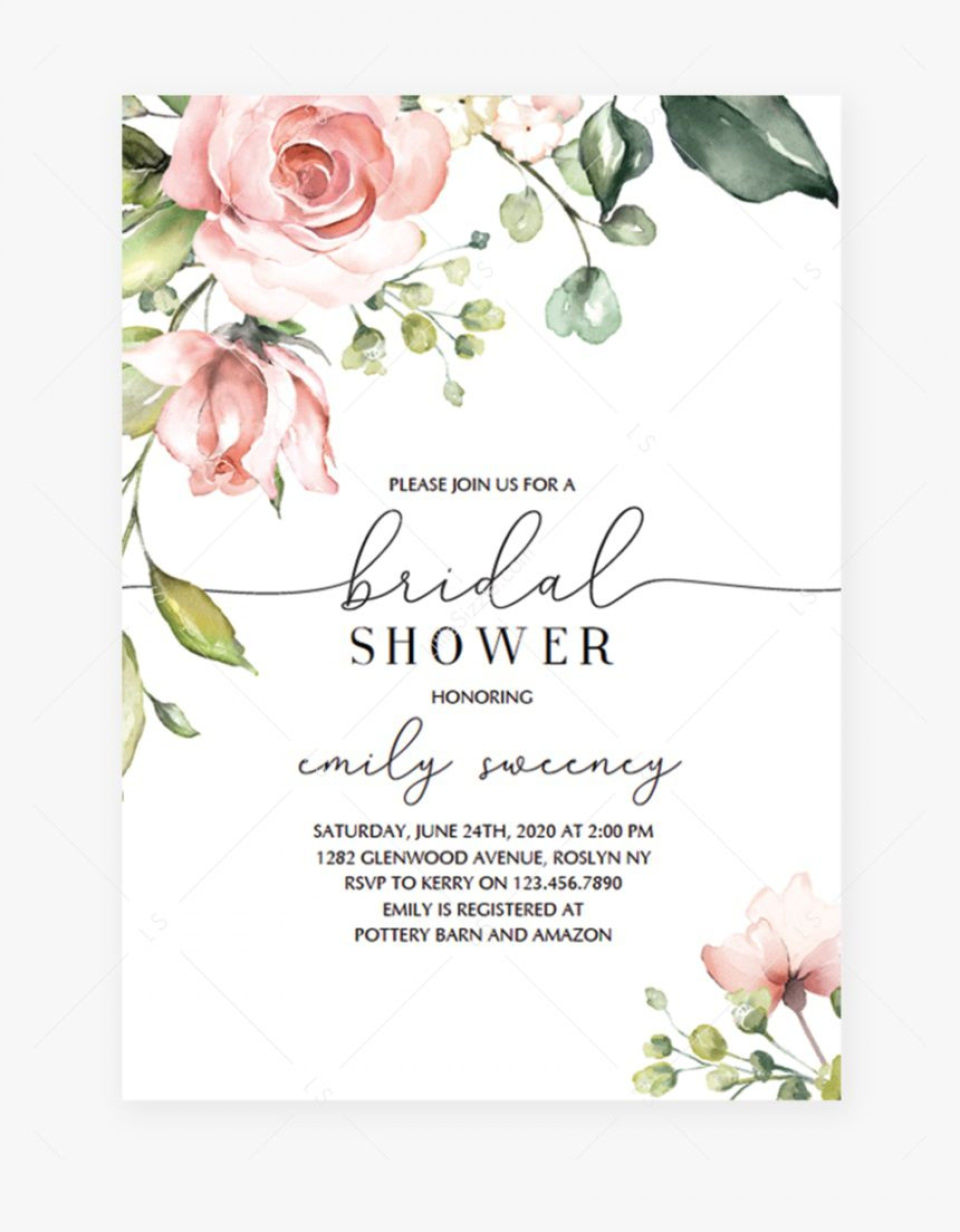 Free Bridal Shower Invitation Templates ~ Addictionary For Blank Bridal Shower Invitations Templates