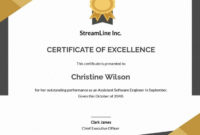 Free Certificate Of Excellence Template Templatesdraft 2021 With Free Certificate Of Excellence Template