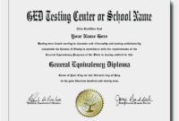 Free Download 52 Ged Diploma Template Format | Free In Fresh Ged Certificate Template Download
