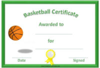 Free Editable & Printable Basketball Certificate Templates Throughout Fascinating Basketball Achievement Certificate Editable Templates