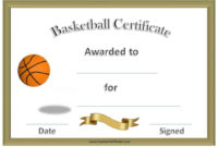 Free Editable & Printable Basketball Certificate Templates Throughout Netball Achievement Certificate Editable Templates