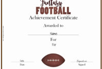 Free Fantasy Football Awards | Customize Online &amp;amp; Print For Soccer Certificate Template Free