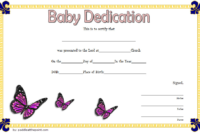 Free Fillable Baby Dedication Certificate Download: 7+ Best For Awesome Baby Dedication Certificate Templates