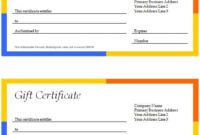 Free Gift Certificate Template: 20+ Best Printable Designs With Fresh Gift Certificate Template In Word 7 Designs