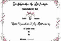 Free Marriage Certificate Template | Customize Online Then Regarding Certificate Of Marriage Template