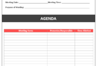 Free Meeting Agenda Templates Agenda Formats In Word Excel In Free Simple Agenda Template