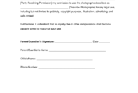 Free Minor (Child) Photo Release Form Pdf | Word Within Fresh Consent Agenda Template