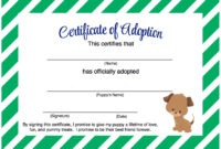 Free Printable Adoption Certificate Template Basuh Regarding Blank Adoption Certificate Template