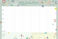 Free Printable Blank Weekly Planner For Kids Pdf | Weekly With Fresh Blank Calendar Template For Kids