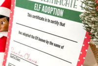 Free Printable Elf Adoption Certificate Adopt Your Elf Inside Elf Adoption Certificate Free Printable