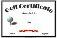 Free Printable Golf Certificates | Award Template, Gift Throughout Golf Certificate Template Free