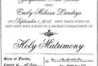 Free Printable Marriage Certificates Yatay Regarding For Blank Marriage Certificate Template