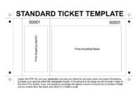 Free Printable Raffle Tickets Template | Ticket Template Pertaining To Blank Parking Ticket Template