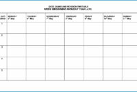 Free Printable Timetable Template | Templateral With Blank Regarding Blank Revision Timetable Template