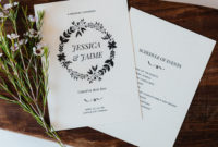 Free Printable Tri Fold Wedding Program Templates Within Free Wedding Agenda Template