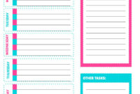 Free Printable Weekly Cleaning Checklist Sarah Titus In Fascinating Blank Cleaning Schedule Template