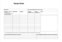 Free Recipe Costing Template Uk | Dandk Organizer Pertaining To Recipe Food Cost Template