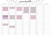 Free Revision Timetable Printable Emily Studies For With Regard To Fascinating Blank Revision Timetable Template