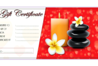 Free Spa Gift Certificate Printable Templates [October 2020] In Spa Day Gift Certificate Template