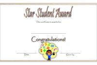 Free Star Student Certificate Template (Version 8) In 2020 Inside Fascinating Star Certificate Templates Free