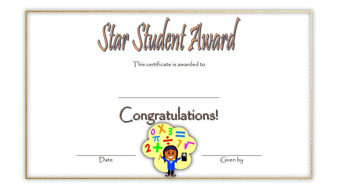Free Star Student Certificate Template (Version 8) In 2020 With Fantastic Free Student Certificate Templates