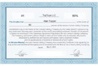 Free Stock Certificate Online Generator Regarding Blank Within Blank Share Certificate Template Free