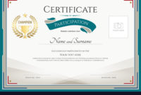 Free Templates For Certificates Of Participation Pertaining To New Free Templates For Certificates Of Participation