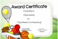 Free Tennis Certificates | Edit Online And Print At Home For Simple Printable Tennis Certificate Templates 20 Ideas