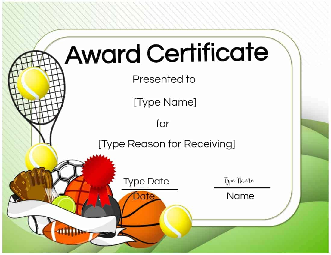 Free Tennis Certificates | Edit Online And Print At Home For Simple Printable Tennis Certificate Templates 20 Ideas
