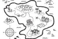 Free Treasure Map Coloring Page. Download It At Https Intended For Blank Pirate Map Template