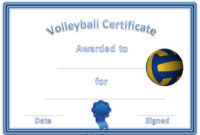 Free Volleyball Certificate Templates Customize Online With Free Player Of The Day Certificate Template
