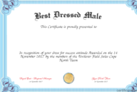 Fresh Best Dressed Certificate Pertaining To Fresh Best Dressed Certificate Templates