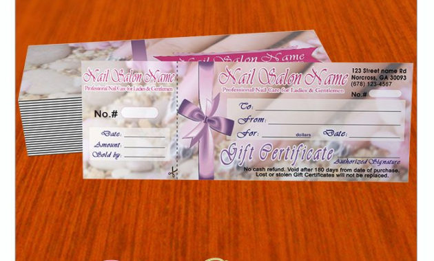 Gift Certificate Template For Nail Salon. Visit Www For Nail Salon Gift Certificate
