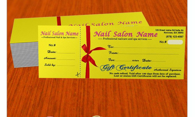 Gift Certificate Template For Nail Salon. Visit Www Regarding Fascinating Nail Salon Gift Certificate