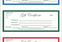 Gift Certificate Templates | 21+ Elegant & Delightful Regarding Fresh Gift Certificate Template In Word 7 Designs