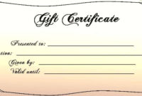 Gift Certificate Templates Word Excel Fomats With Free Present Certificate Templates