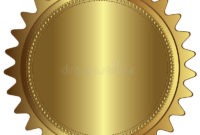 Gold Seal Badge Label Empty Blank Stock Vector In Blank Seal Template