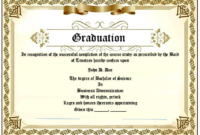 Graduation Certificate Templates 12 Free Design Intended For Free Free Printable Certificate Of Promotion 12 Designs