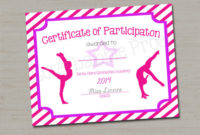 Gymnastics Award Dance Award Printable Digital File With Regard To Ballet Certificate Templates