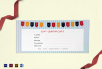 Happy Birthday Gift Certificate Design Template In Psd Within Present Certificate Templates