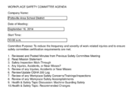 Health And Safety Committee Meeting Agenda Template | Pdf Throughout Simple Safety Committee Meeting Agenda Template